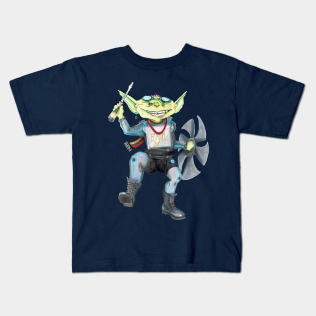 Tech Gremlin - Why I Can't Have Nice Things Kids T-Shirt by FishWithATopHat